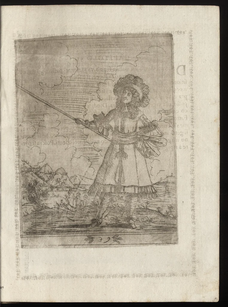 An illustration from Li trastulli guerrieri, 1668, leaf 128