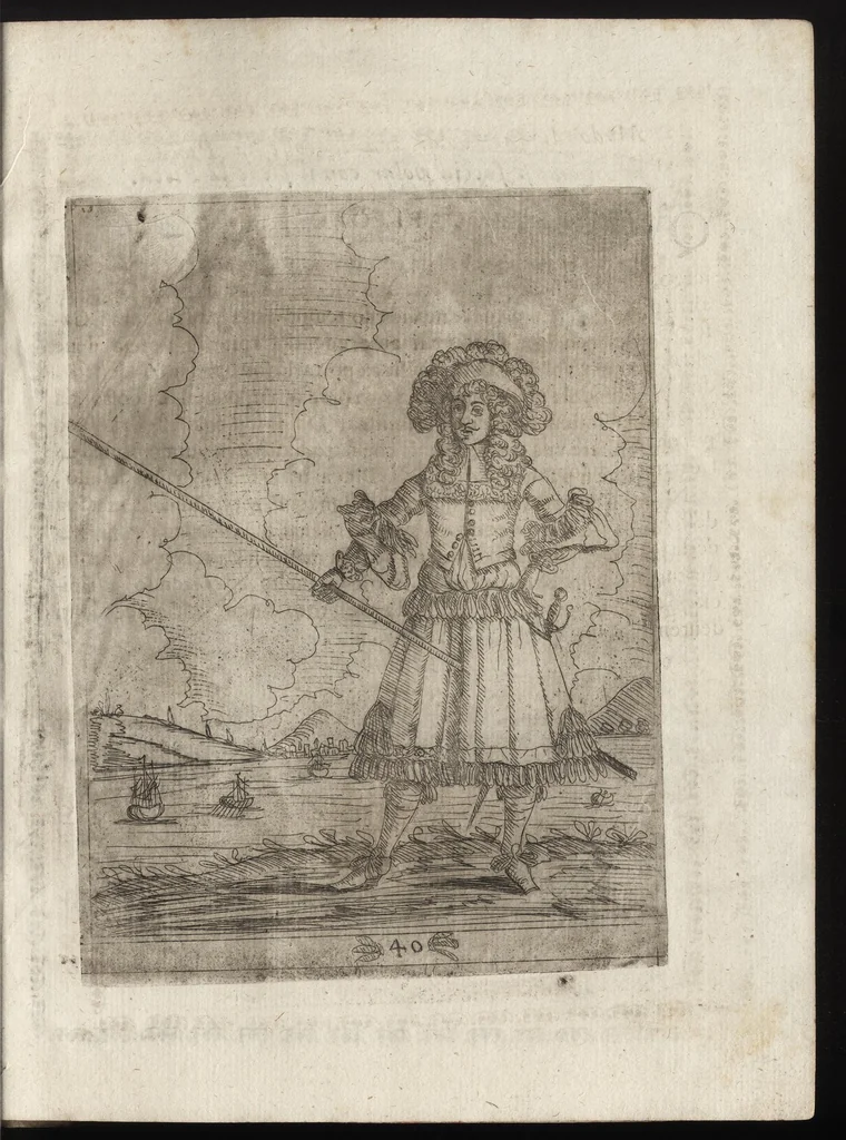 An illustration from Li trastulli guerrieri, 1668, leaf 130