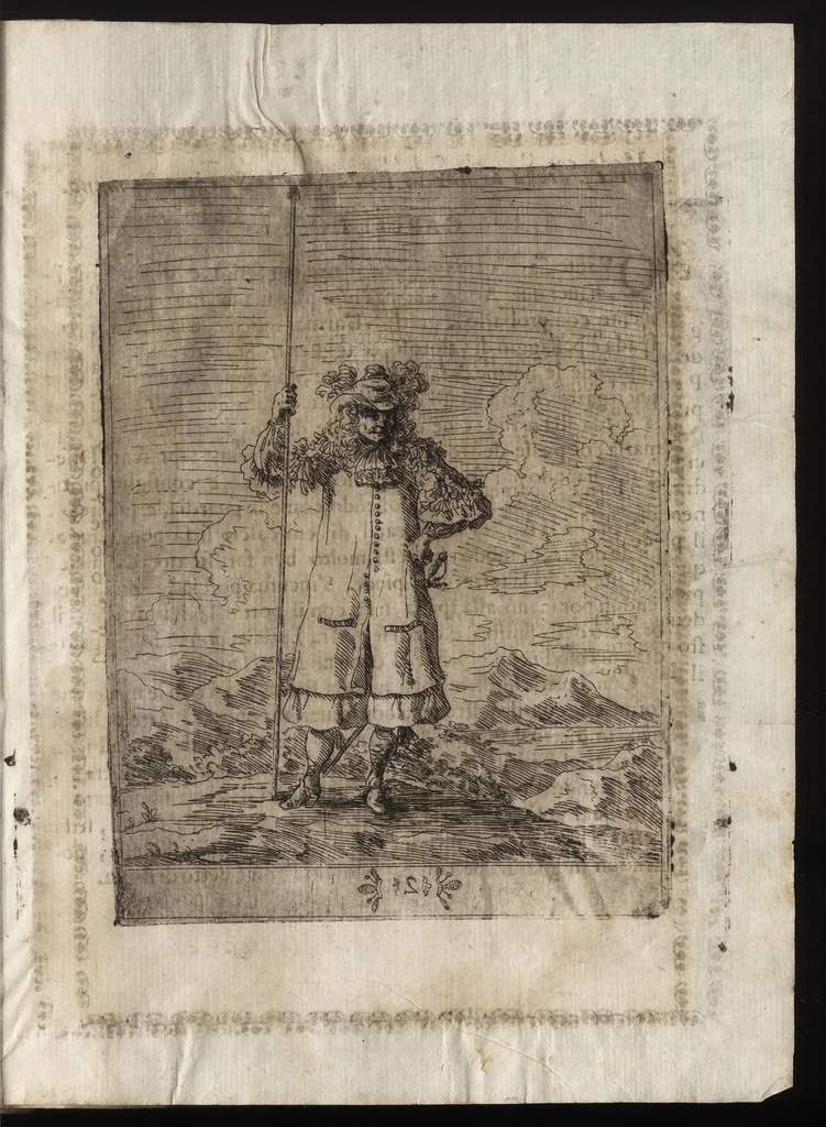 An illustration from Li trastulli guerrieri, 1668, leaf 54