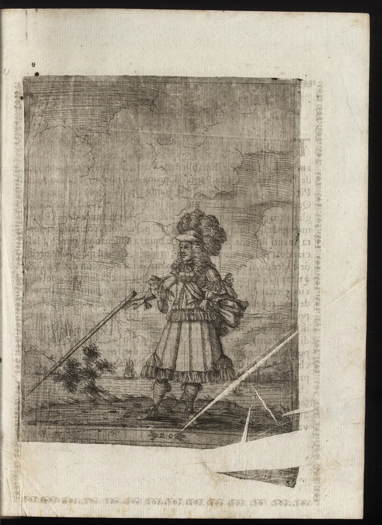 An illustration from Li trastulli guerrieri, 1668, leaf 90