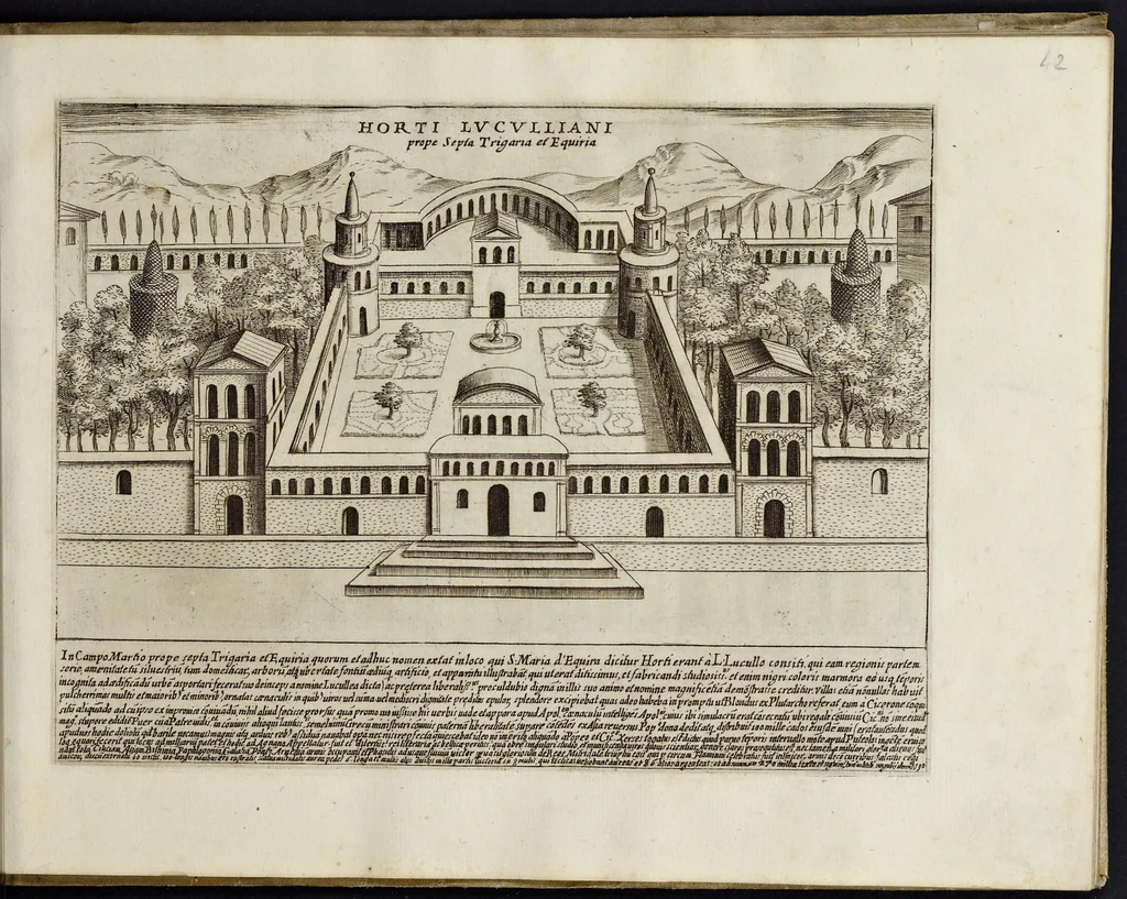 An illustration from Antiqvae vrbis splendor : hoc est præcipva eivsdem templa, amphitheatra, theatra, circi, navmachiæ, arcvs trivmphales, mavsolea aliaqve svmptvosiora ædificia, Pompæ item trivmphalis et colossæarvm imaginvm descriptio, 1612, leaf 264