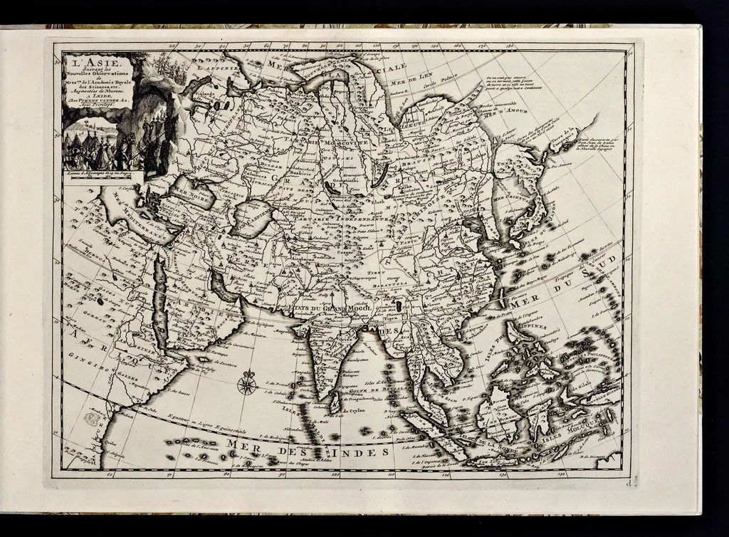 An illustration from Les Indes Orientales et Occidentales, et autres lieux : représenté en très-belles figures, qui montrent au naturel les peuples, moeurs, religions, fêtes, sacrifices, mosquées, idoles, richesses, ceremonies,festins, tribunaux, supplices et esclavages ..., 1685, leaf 10