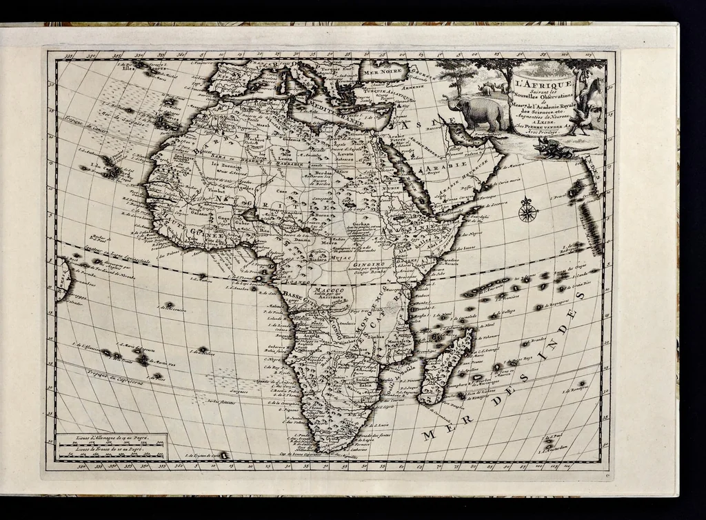 An illustration from Les Indes Orientales et Occidentales, et autres lieux : représenté en très-belles figures, qui montrent au naturel les peuples, moeurs, religions, fêtes, sacrifices, mosquées, idoles, richesses, ceremonies,festins, tribunaux, supplices et esclavages ..., 1685, leaf 12