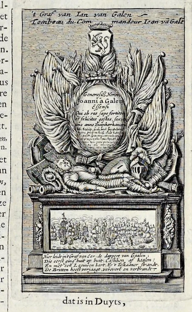 An illustration from Beschryvinge van Amsterdam : zynde een naukeurige verhandelinge van desselfs eerste oorspruk uyt den huyse der heeren van Amstel, en Amstellant : haar vergrootingen, rykdom, en wyze van regeeringe, tot den jare 1691 : voor dezen uit verscheide oude historie-schryvers be eengesteld, en uytgegeven : en nu uit een meenigte van oude schriften, authentyke stukken, en met kopere afbeeldingen verciert, nooit voor desen gedruckt geweest, beschreven, en vermeerdert, 1693, leaf 552