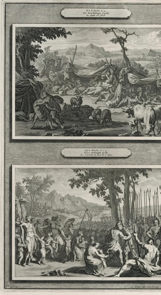 An illustration from Histoire du Vieux et du Nouveau Testament : enrichie de plus de quatre cens figures en taille-douce, &c, 1700, leaf 105