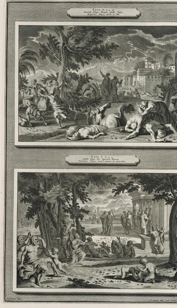 An illustration from Histoire du Vieux et du Nouveau Testament : enrichie de plus de quatre cens figures en taille-douce, &c, 1700, leaf 167