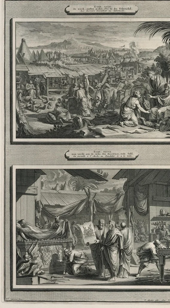 An illustration from Histoire du Vieux et du Nouveau Testament : enrichie de plus de quatre cens figures en taille-douce, &c, 1700, leaf 201