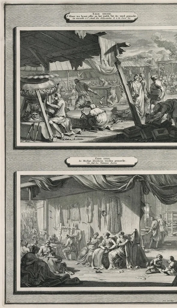 An illustration from Histoire du Vieux et du Nouveau Testament : enrichie de plus de quatre cens figures en taille-douce, &c, 1700, leaf 205