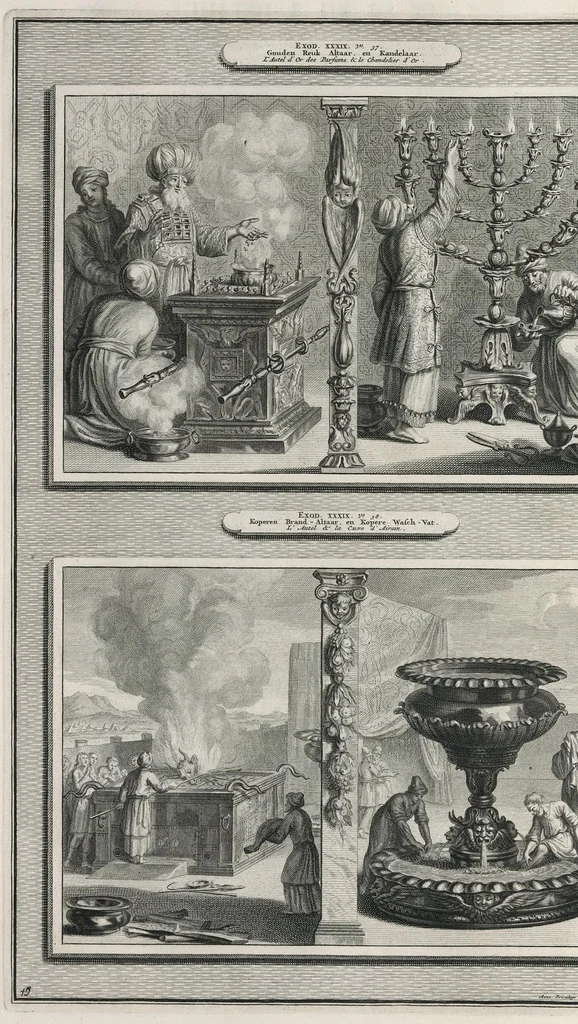 An illustration from Histoire du Vieux et du Nouveau Testament : enrichie de plus de quatre cens figures en taille-douce, &c, 1700, leaf 213