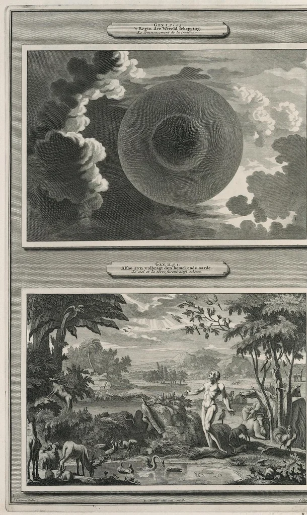 An illustration from Histoire du Vieux et du Nouveau Testament : enrichie de plus de quatre cens figures en taille-douce, &c, 1700, leaf 25
