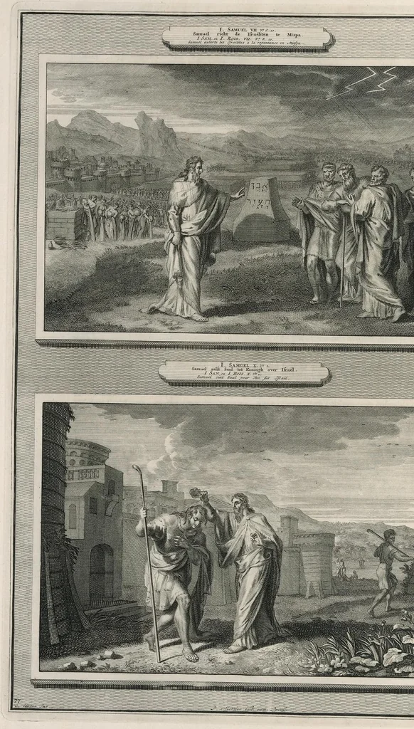 An illustration from Histoire du Vieux et du Nouveau Testament : enrichie de plus de quatre cens figures en taille-douce, &c, 1700, leaf 323