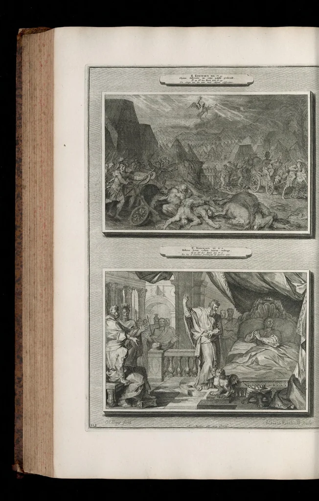 An illustration from Histoire du Vieux et du Nouveau Testament : enrichie de plus de quatre cens figures en taille-douce, &c, 1700, leaf 463