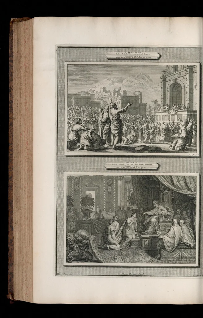 An illustration from Histoire du Vieux et du Nouveau Testament : enrichie de plus de quatre cens figures en taille-douce, &c, 1700, leaf 479