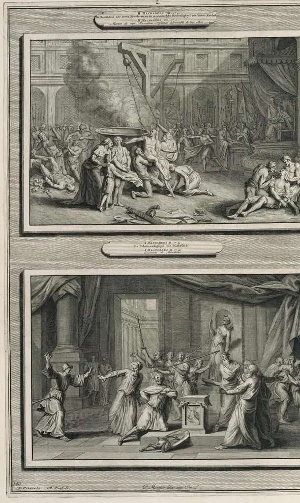 An illustration from Histoire du Vieux et du Nouveau Testament : enrichie de plus de quatre cens figures en taille-douce, &c, 1700, leaf 575