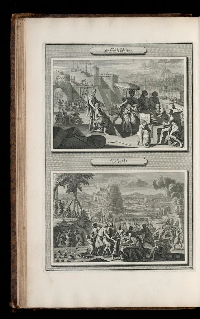 An illustration from Histoire du Vieux et du Nouveau Testament : enrichie de plus de quatre cens figures en taille-douce, &c, 1700, leaf 61
