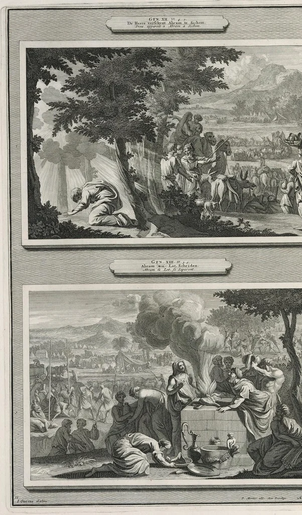 An illustration from Histoire du Vieux et du Nouveau Testament : enrichie de plus de quatre cens figures en taille-douce, &c, 1700, leaf 65