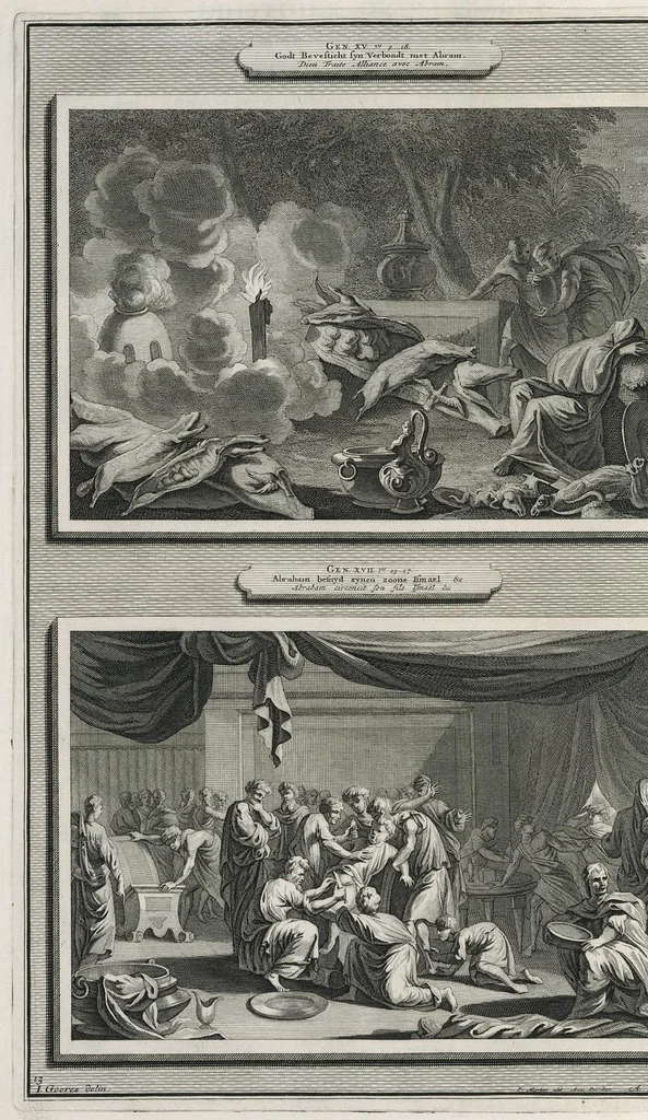 An illustration from Histoire du Vieux et du Nouveau Testament : enrichie de plus de quatre cens figures en taille-douce, &c, 1700, leaf 73