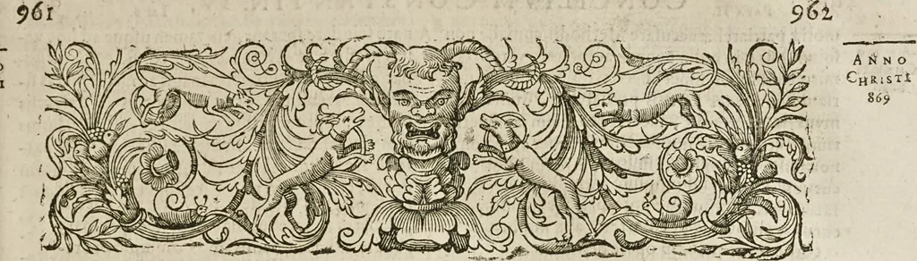 An illustration from Sacrosancta concilia ad regiam editionem exacta quae nunc quarta parte prodit auctior, 1671, leaf 490