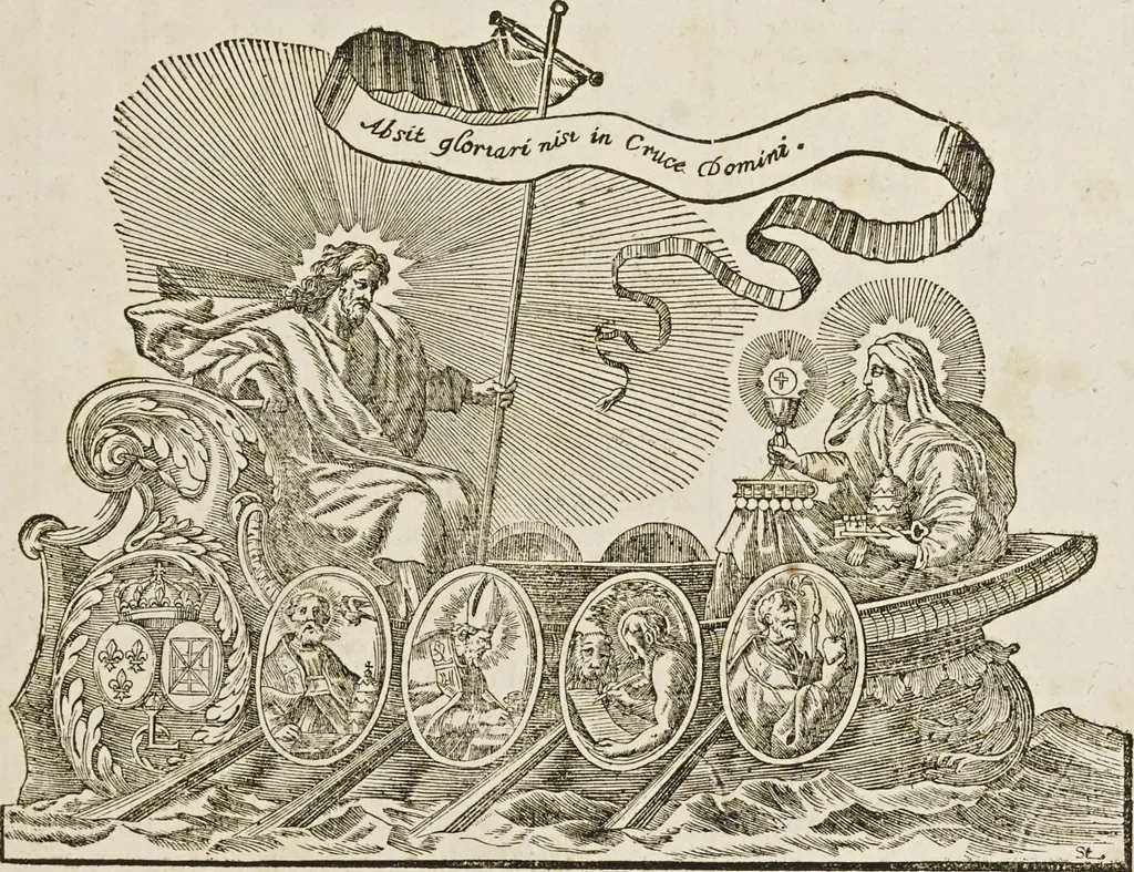 An illustration from Sacrosancta concilia ad regiam editionem exacta quae nunc quarta parte prodit auctior, 1671, leaf 6
