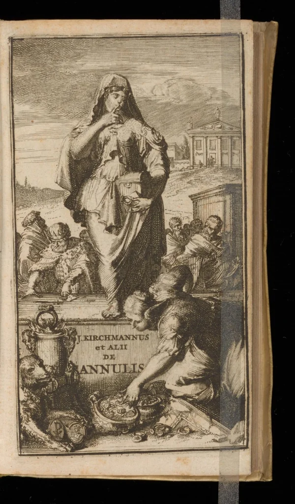 An illustration from Joh. Kirchmanni Lubeccensis De annulis liber singularis, 1672, leaf 6