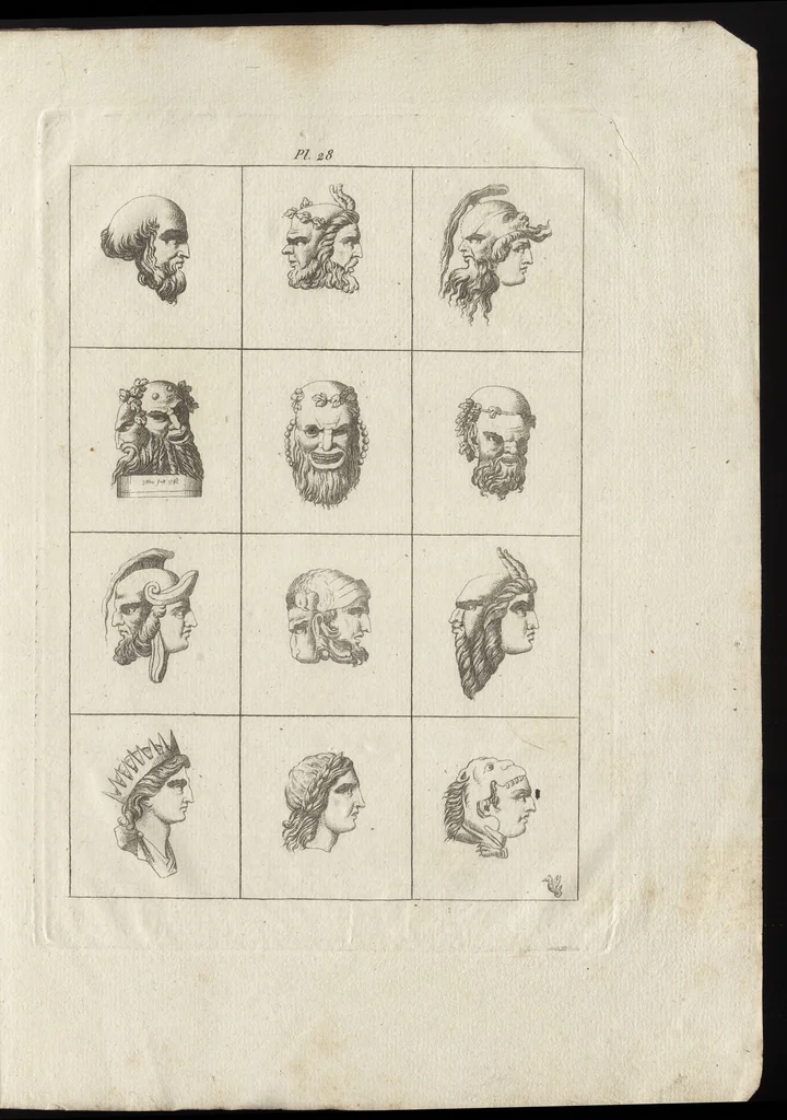 An illustration from Museum statue antiquorum : collection de statues des divers museum de Rome, Naples, Florence, &c : à l'usage des peintres, sculpteurs, architectes et amateurs des beaux arts, 1700, leaf 108