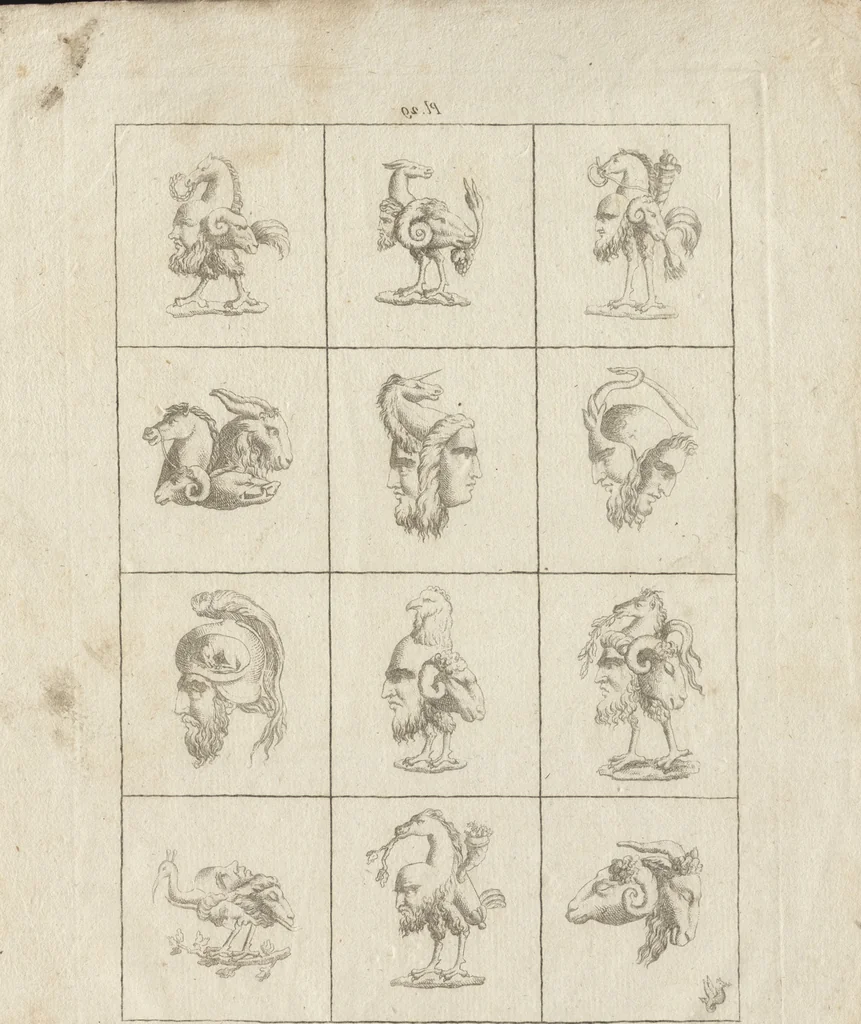 An illustration from Museum statue antiquorum : collection de statues des divers museum de Rome, Naples, Florence, &c : à l'usage des peintres, sculpteurs, architectes et amateurs des beaux arts, 1700, leaf 114
