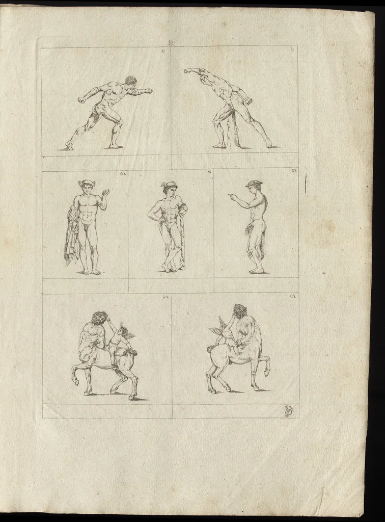 An illustration from Museum statue antiquorum : collection de statues des divers museum de Rome, Naples, Florence, &c : à l'usage des peintres, sculpteurs, architectes et amateurs des beaux arts, 1700, leaf 14