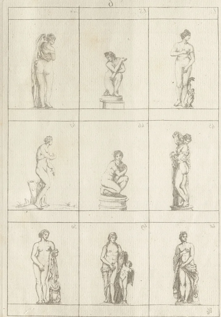 An illustration from Museum statue antiquorum : collection de statues des divers museum de Rome, Naples, Florence, &c : à l'usage des peintres, sculpteurs, architectes et amateurs des beaux arts, 1700, leaf 30