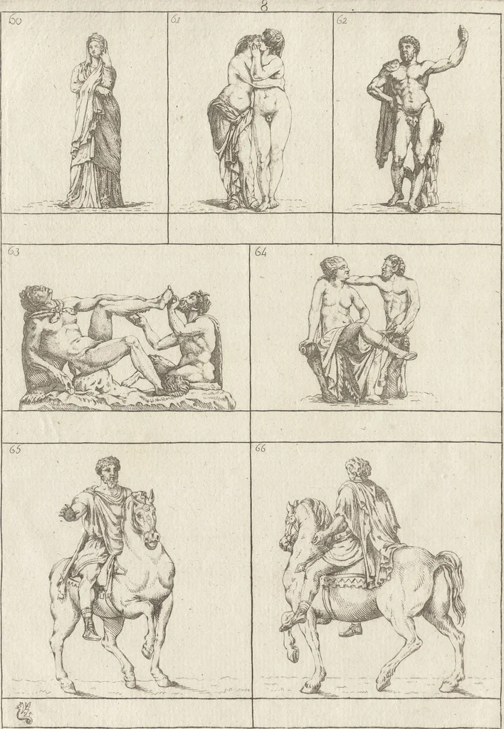 An illustration from Museum statue antiquorum : collection de statues des divers museum de Rome, Naples, Florence, &c : à l'usage des peintres, sculpteurs, architectes et amateurs des beaux arts, 1700, leaf 36