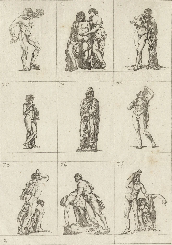 An illustration from Museum statue antiquorum : collection de statues des divers museum de Rome, Naples, Florence, &c : à l'usage des peintres, sculpteurs, architectes et amateurs des beaux arts, 1700, leaf 40