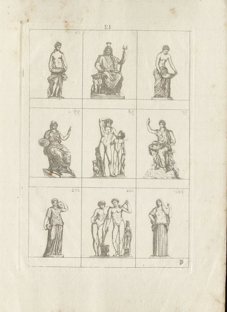 An illustration from Museum statue antiquorum : collection de statues des divers museum de Rome, Naples, Florence, &c : à l'usage des peintres, sculpteurs, architectes et amateurs des beaux arts, 1700, leaf 54