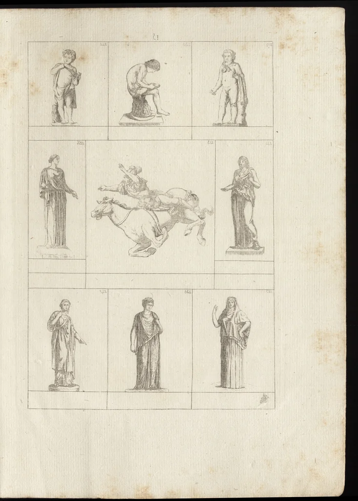 An illustration from Museum statue antiquorum : collection de statues des divers museum de Rome, Naples, Florence, &c : à l'usage des peintres, sculpteurs, architectes et amateurs des beaux arts, 1700, leaf 66