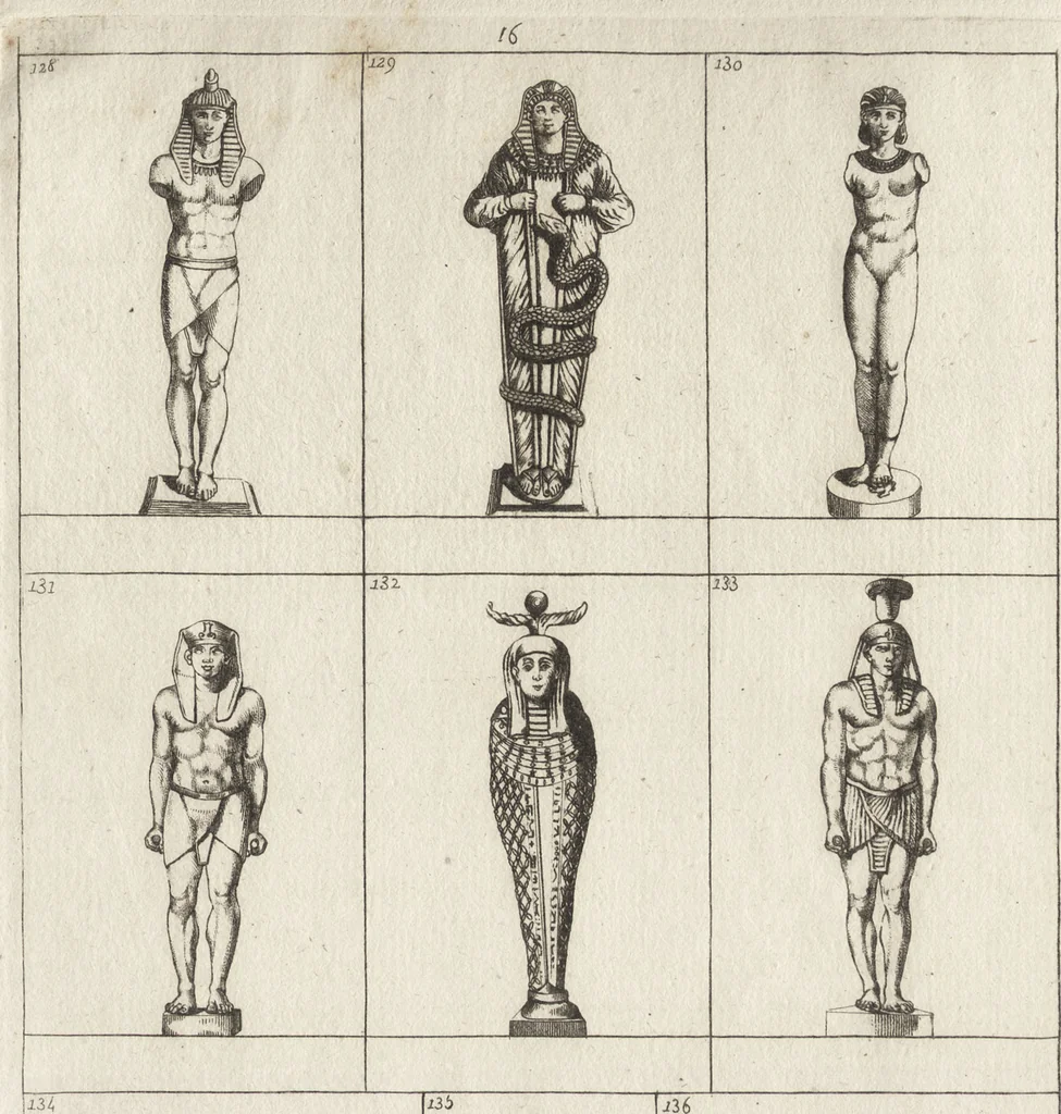 An illustration from Museum statue antiquorum : collection de statues des divers museum de Rome, Naples, Florence, &c : à l'usage des peintres, sculpteurs, architectes et amateurs des beaux arts, 1700, leaf 68