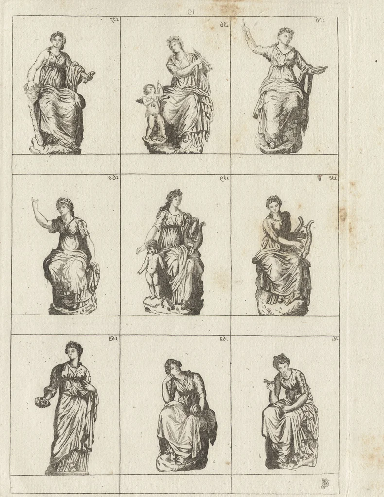 An illustration from Museum statue antiquorum : collection de statues des divers museum de Rome, Naples, Florence, &c : à l'usage des peintres, sculpteurs, architectes et amateurs des beaux arts, 1700, leaf 80