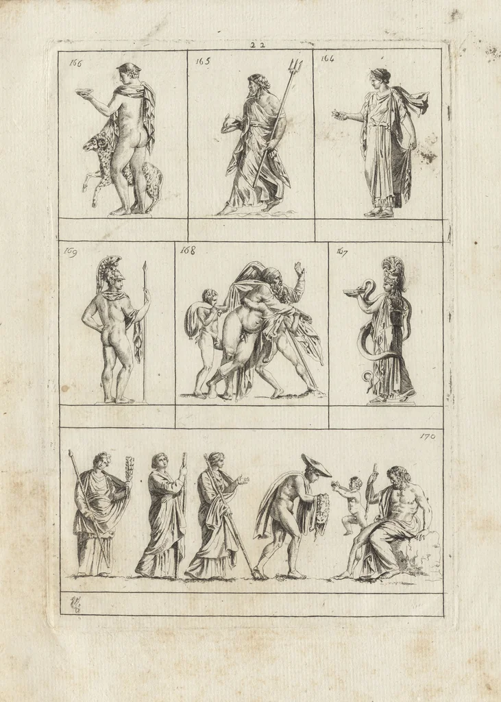 An illustration from Museum statue antiquorum : collection de statues des divers museum de Rome, Naples, Florence, &c : à l'usage des peintres, sculpteurs, architectes et amateurs des beaux arts, 1700, leaf 86