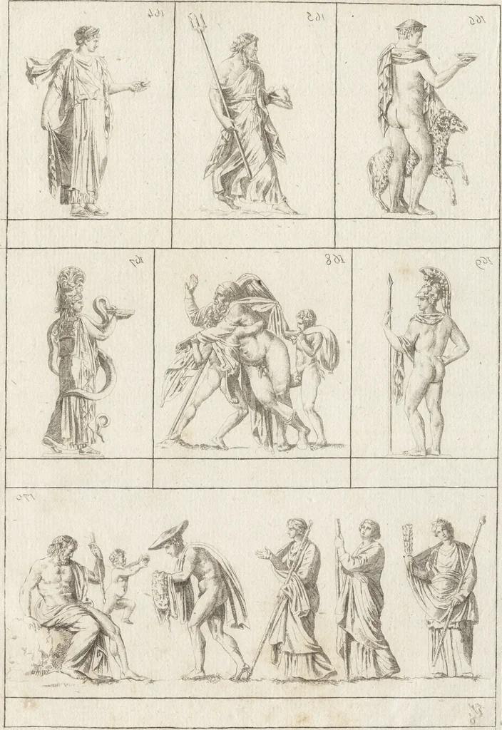 An illustration from Museum statue antiquorum : collection de statues des divers museum de Rome, Naples, Florence, &c : à l'usage des peintres, sculpteurs, architectes et amateurs des beaux arts, 1700, leaf 88