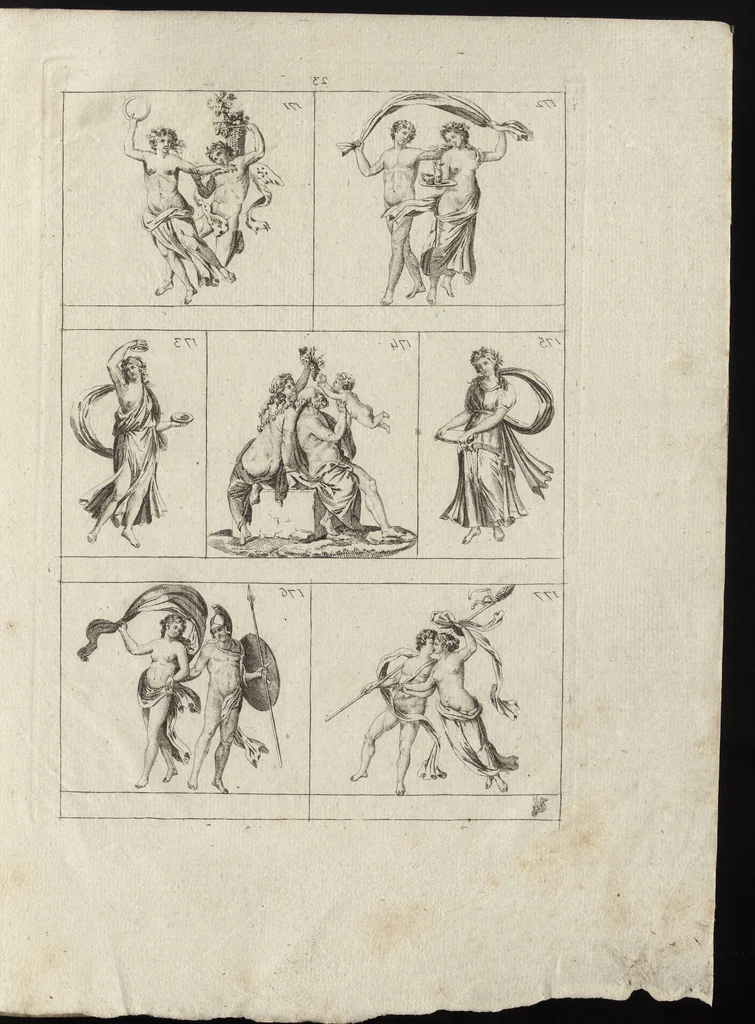 An illustration from Museum statue antiquorum : collection de statues des divers museum de Rome, Naples, Florence, &c : à l'usage des peintres, sculpteurs, architectes et amateurs des beaux arts, 1700, leaf 92