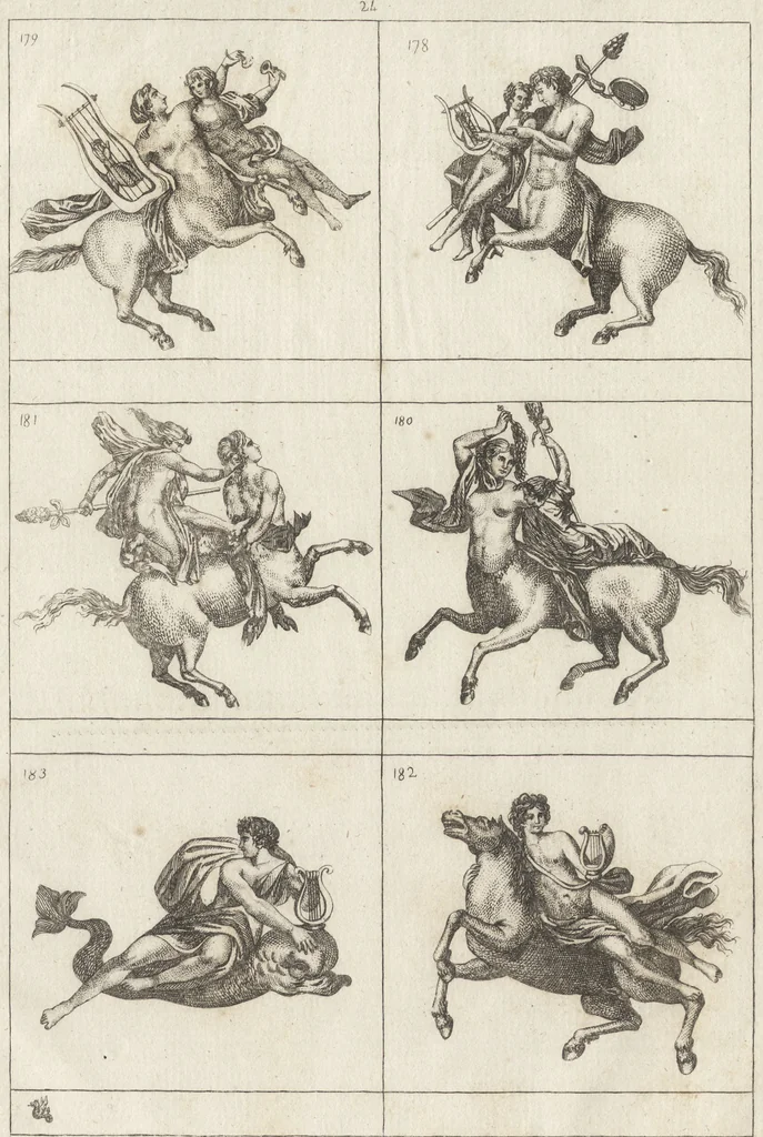 An illustration from Museum statue antiquorum : collection de statues des divers museum de Rome, Naples, Florence, &c : à l'usage des peintres, sculpteurs, architectes et amateurs des beaux arts, 1700, leaf 94