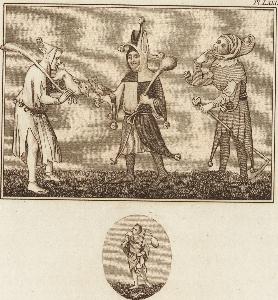 An illustration from A complete view of the dress and habits of the people of England : from the establishment of the Saxons in Britain to the present time , illustrated by engravings taken from the most authentic remains of antiquity : to which is prefixed an introduction, containing a general description of the ancient habits in use among mankind, from the earliest period of time to the conclusion of the seventh century, 1796, leaf 330