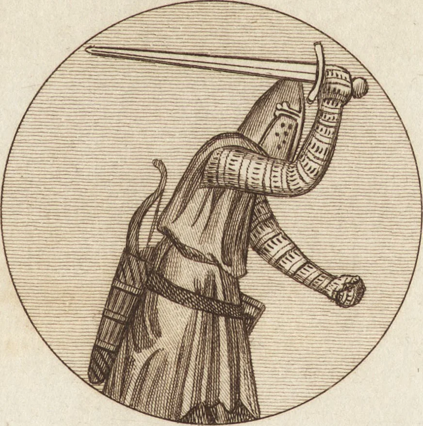An illustration from A complete view of the dress and habits of the people of England : from the establishment of the Saxons in Britain to the present time , illustrated by engravings taken from the most authentic remains of antiquity : to which is prefixed an introduction, containing a general description of the ancient habits in use among mankind, from the earliest period of time to the conclusion of the seventh century, 1796, leaf 394