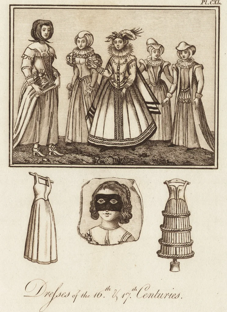 An illustration from A complete view of the dress and habits of the people of England : from the establishment of the Saxons in Britain to the present time , illustrated by engravings taken from the most authentic remains of antiquity : to which is prefixed an introduction, containing a general description of the ancient habits in use among mankind, from the earliest period of time to the conclusion of the seventh century, 1796, leaf 470