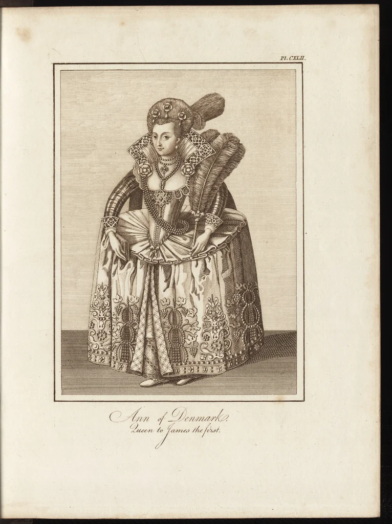 An illustration from A complete view of the dress and habits of the people of England : from the establishment of the Saxons in Britain to the present time , illustrated by engravings taken from the most authentic remains of antiquity : to which is prefixed an introduction, containing a general description of the ancient habits in use among mankind, from the earliest period of time to the conclusion of the seventh century, 1796, leaf 474
