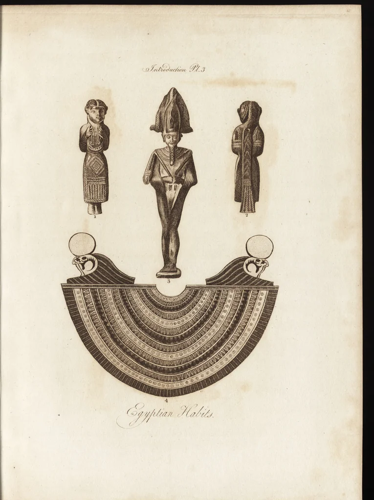 An illustration from A complete view of the dress and habits of the people of England : from the establishment of the Saxons in Britain to the present time , illustrated by engravings taken from the most authentic remains of antiquity : to which is prefixed an introduction, containing a general description of the ancient habits in use among mankind, from the earliest period of time to the conclusion of the seventh century, 1796, leaf 112