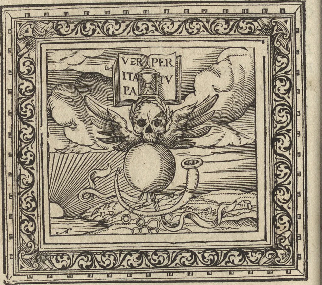 An illustration from Emblemata cvm aliqvot nvmmis antiqvi operis, 1564, leaf 123