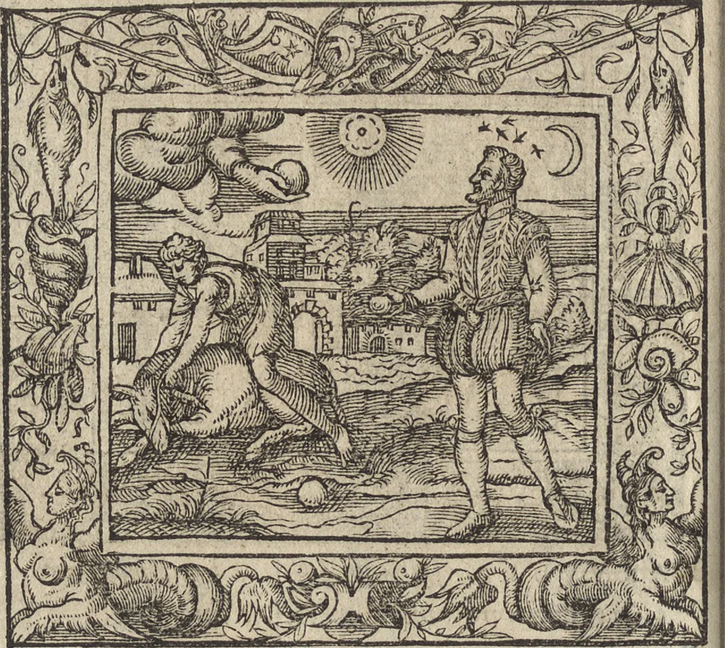 An illustration from Emblemata cvm aliqvot nvmmis antiqvi operis, 1564, leaf 141