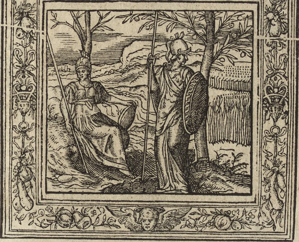 An illustration from Emblemata cvm aliqvot nvmmis antiqvi operis, 1564, leaf 144