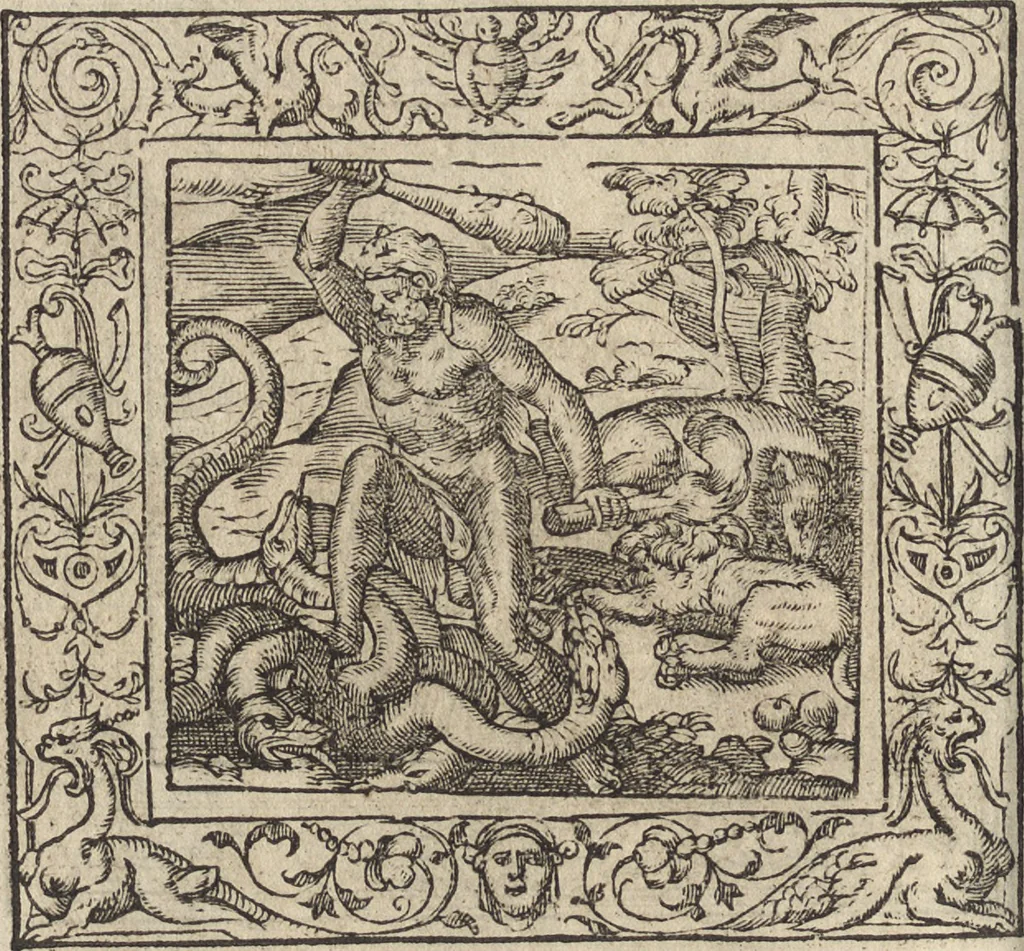 An illustration from Emblemata cvm aliqvot nvmmis antiqvi operis, 1564, leaf 145