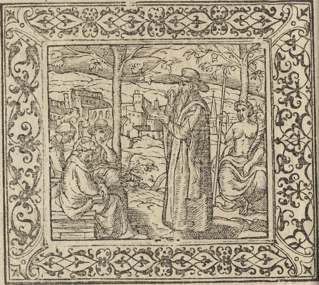 An illustration from Emblemata cvm aliqvot nvmmis antiqvi operis, 1564, leaf 157