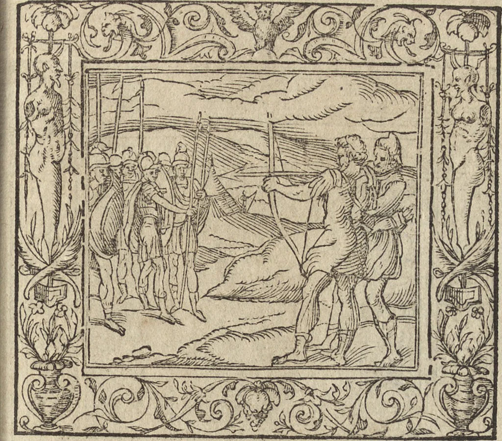 An illustration from Emblemata cvm aliqvot nvmmis antiqvi operis, 1564, leaf 158