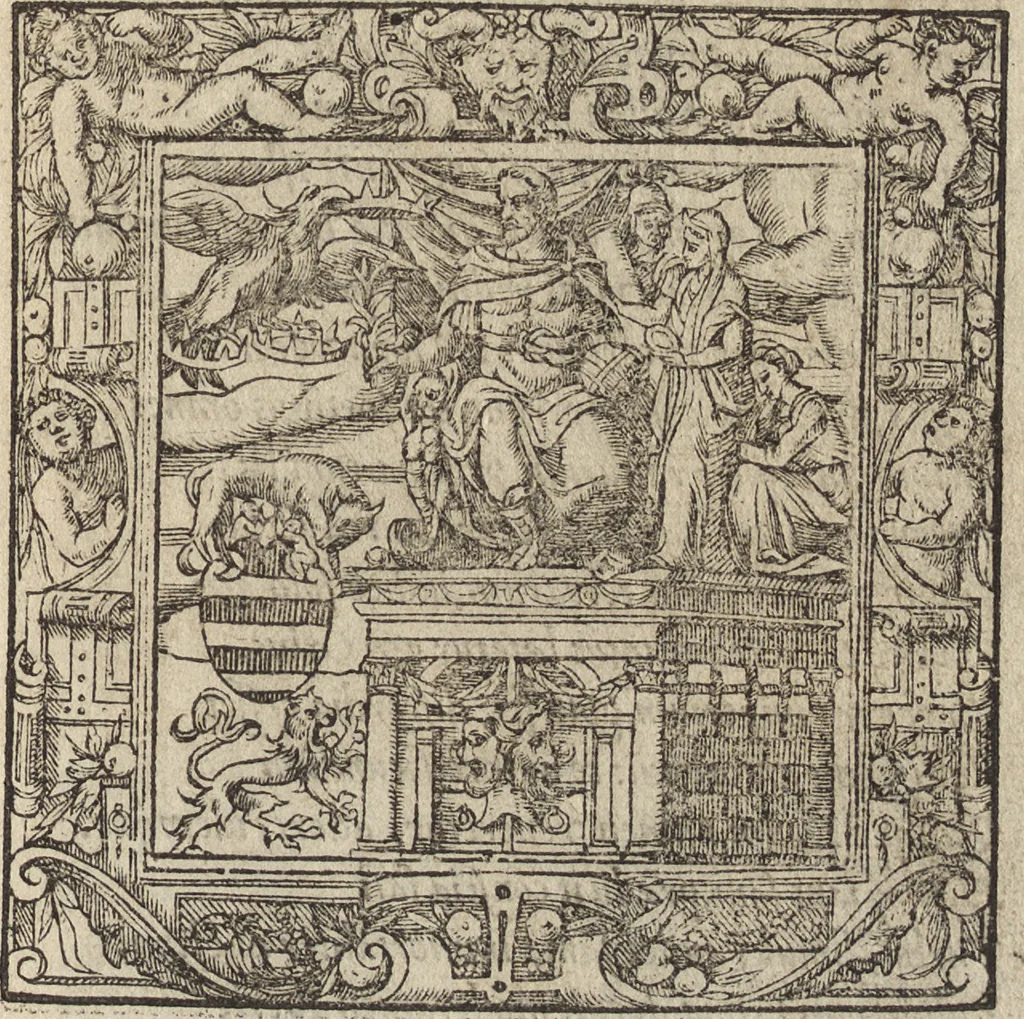 An illustration from Emblemata cvm aliqvot nvmmis antiqvi operis, 1564, leaf 16
